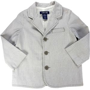 Cherokee Jacket Brown/White Seersucker Size 24 Months